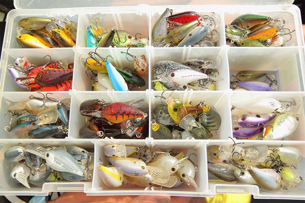 A smorgasbord of Skeet Reese Signature Series crankbaits from Lucky Craft. 
