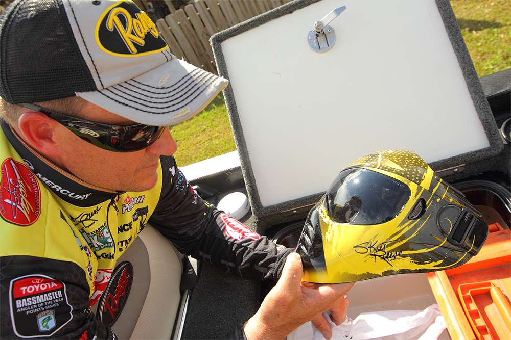 Reese has his signature on everything - like this Skeet Reese Signature Save Phace helmet.