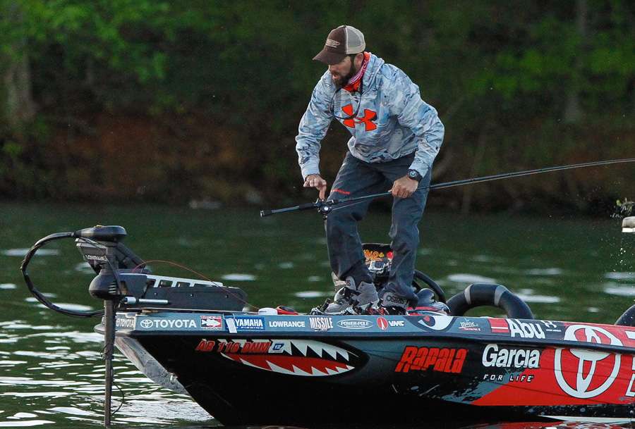 Iaconelli started showing the fish different baits early in the day. 