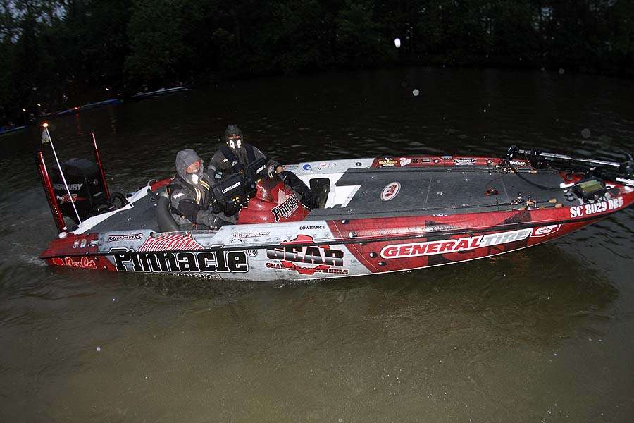 Britt Myers is ready for a long run down river to his fishing spots. 