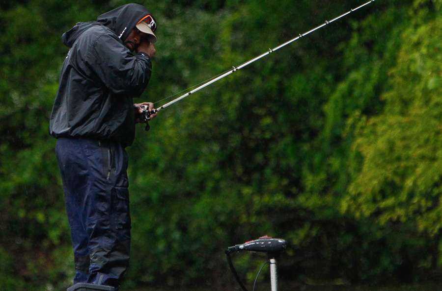 Fishing in the rain is full of distractions and hard to keep out of your headâ¦and your eyes.