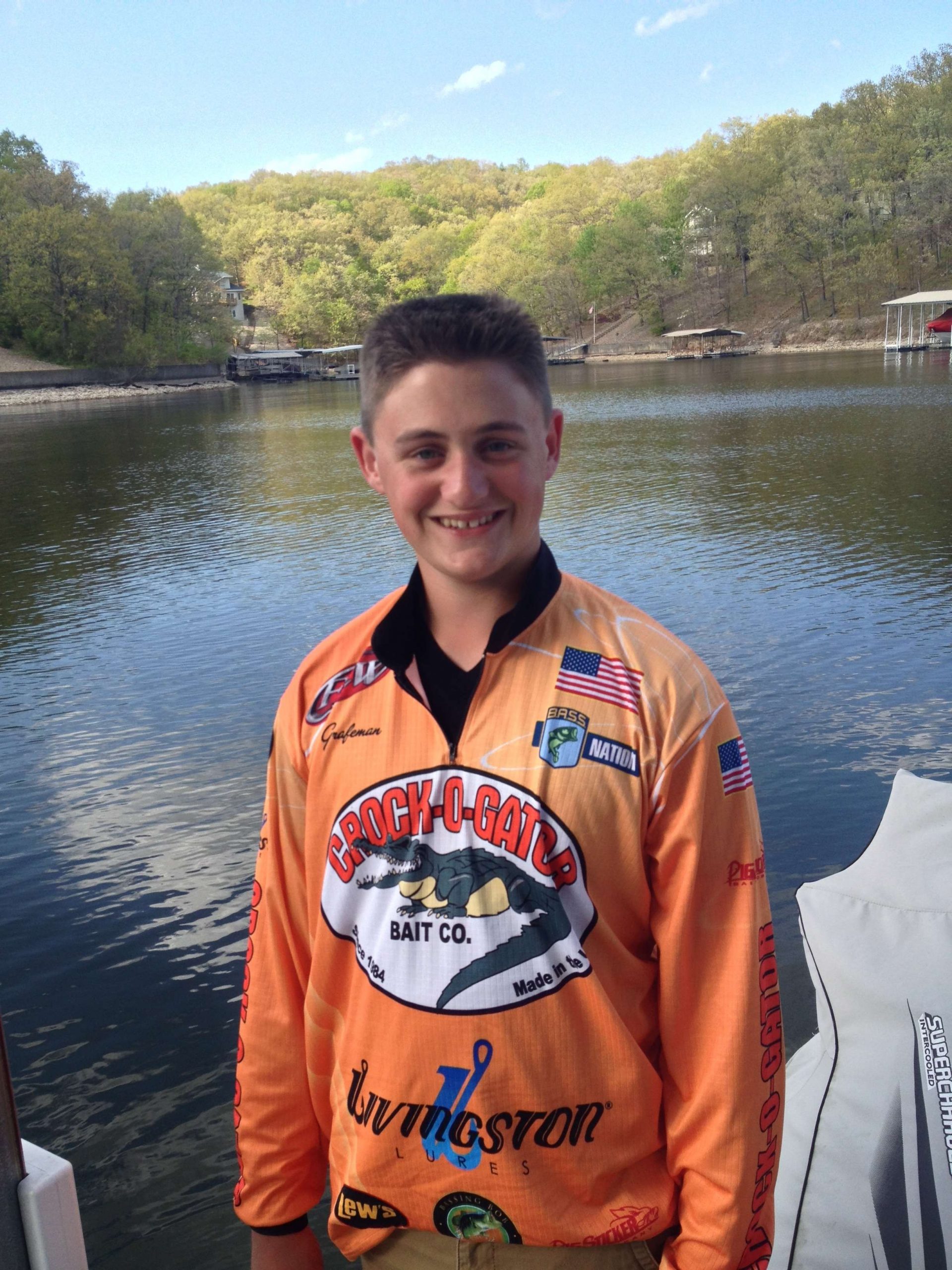 <p>Missouri: Joe Grafeman</p>
<p>
Grafeman is a sophomore at School of the Osage. Along with his partner, he won the Missouri state championship in fall and the Junior Bassmaster Classic in spring 2014. Grafeman volunteers to work fishing shows and to speak to elementary school kids about getting good grades and pursuing their dreams.