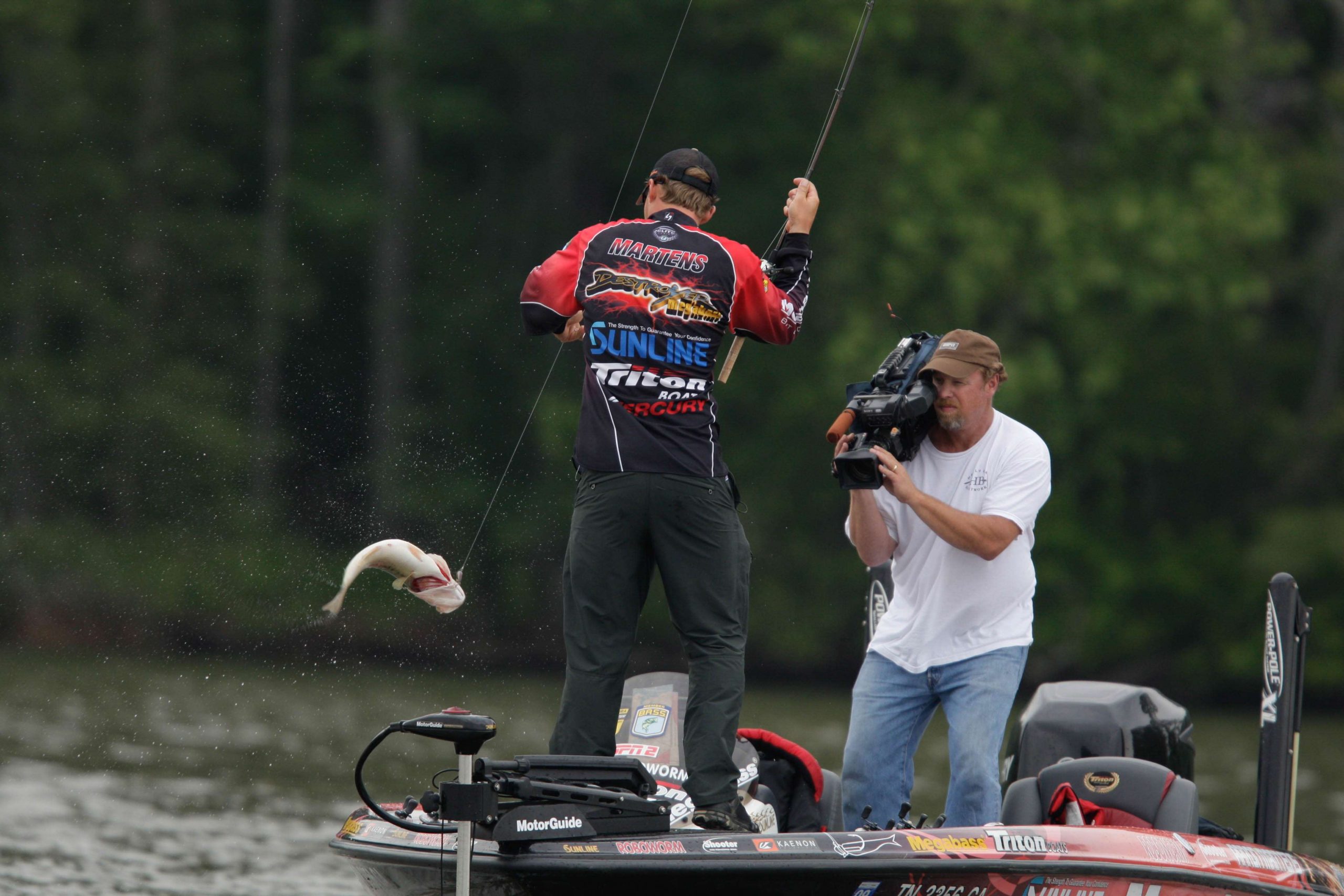 Martens had put around 30 waypoints into his GPS during practice, and he ended up only fishing half of them.