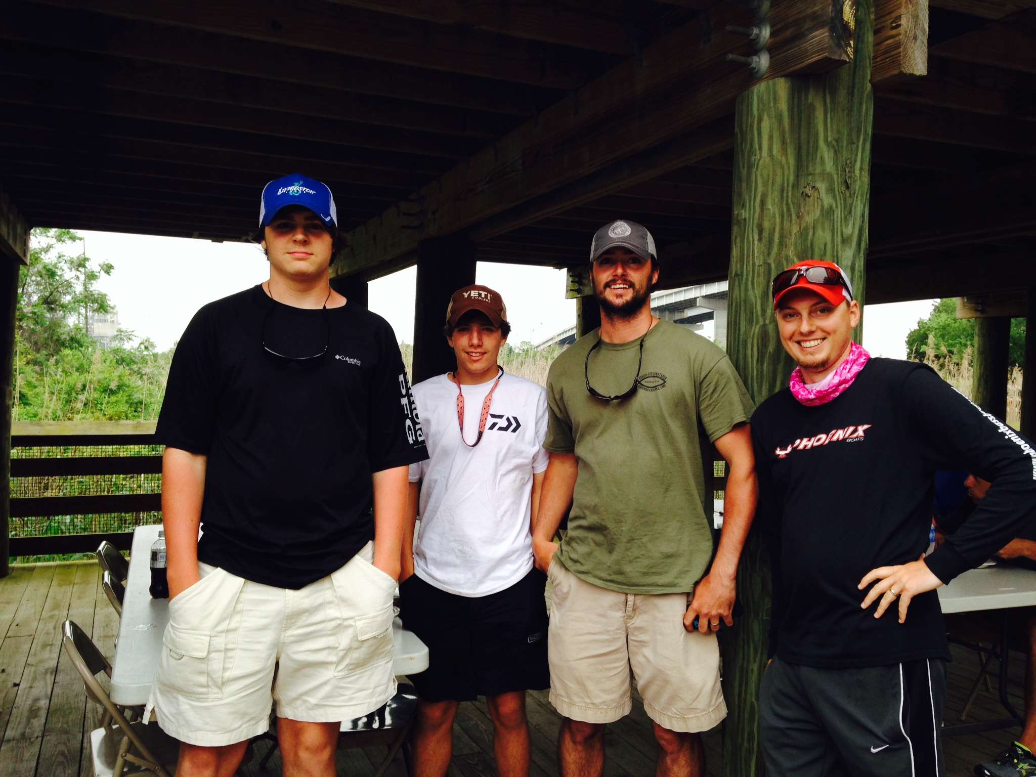 The Tuscaloosa County High School team including boat captain Brandon Ligon.