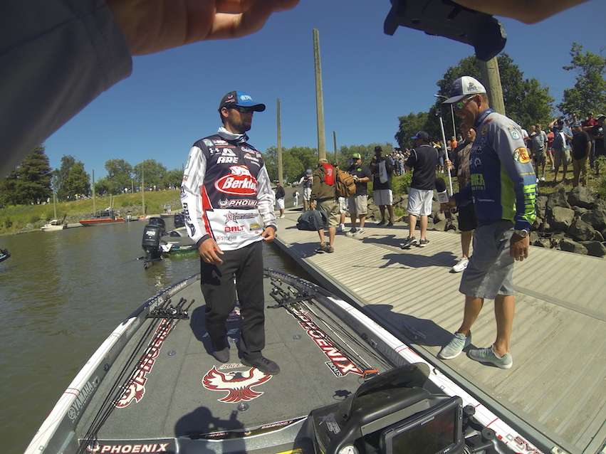 Take a look at the GoPro perspective of the First Look video interviews that Davy Hite does on Championship Sunday at every Elite Series event.