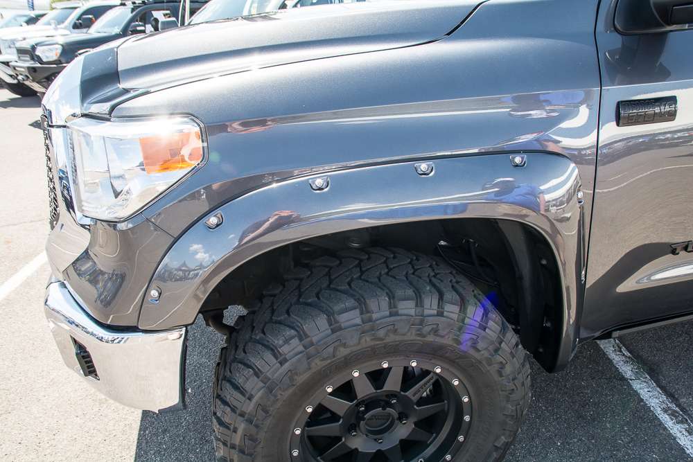 Lund International, out of Georgia is showing off their Bushwhacker fender flares, which you can get painted to match your Tundra. 