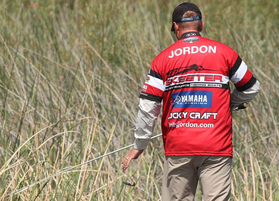 Behind him, Kelly Jordon would work on a bedding fish.