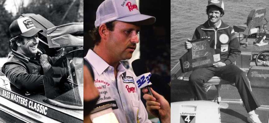 2. Who were some of your earliest fishing heroes?
<p>I think Larry Nixon (left) without a doubt and George Cochran (middle), you know, the Arkansas guys who had started fishing B.A.S.S. I had the opportunity to read a lot about them in the local paper. Probably one that I give more credit to than anybody is Rick Clunn (right). He actually won the 1984 Bassmaster Classic in my hometown. What he did in that particular event was astounding to us locals. I really have followed a lot of Rickâs career throughout the years.
