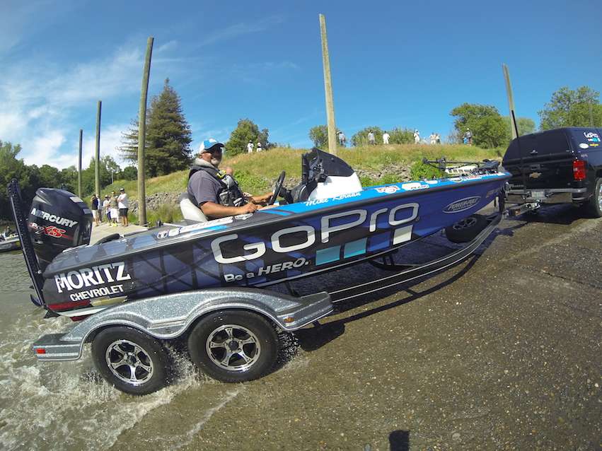 Mike Kernan rolls out his GoPro wrapped boat.