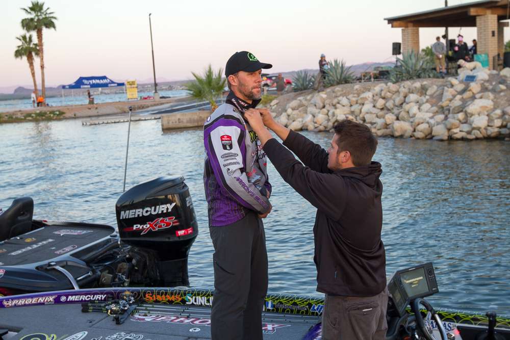 Aaron Martens gets mic'd up. Should be an interesting Bassmaster LIVE today.