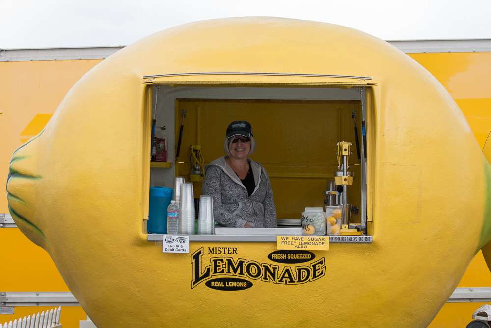 Finally, there's a nice lady in a giant lemon. 