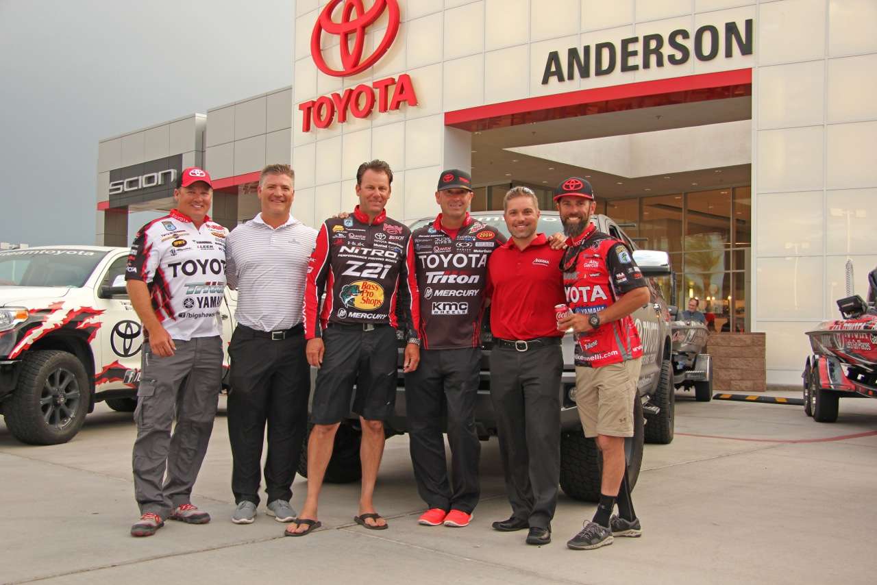 Anderson Toyota of Lake Havasu City is a huge supporter of bass fishing, and welcomed Team Toyota members Terry Scroggins, Kevin VanDam, Gerald Swindle and Mike Iaconelli for a meet and greet with fans and customers Monday evening. 