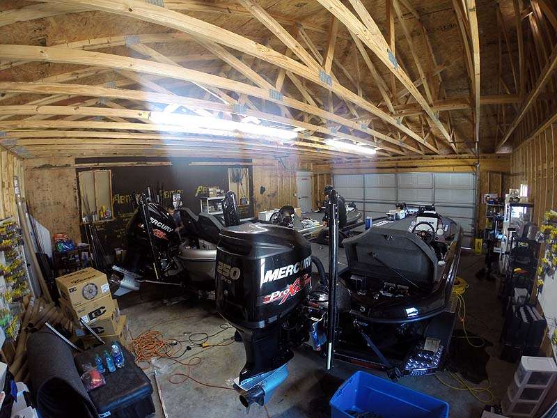 Thereâs much work to be done inside this two-man cave. Both brothers say the space usually is more organized. Tools and tackle are everywhere. Even so, there is a method for how everything falls into place. 