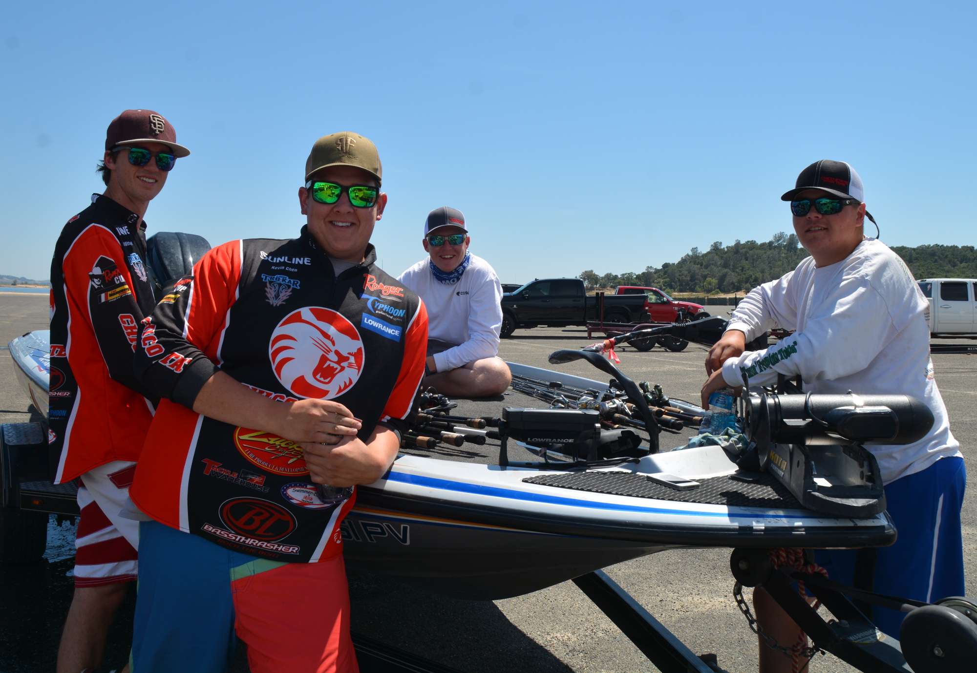 Competitors hung out before weigh-in at the 2015 Carhartt Bassmaster College Series Western Regional presented by Bass Pro Shops.