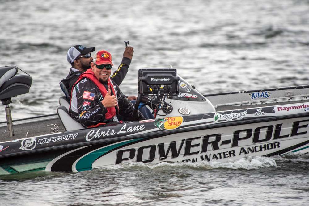 Chris Lane looks excited to go chase some giant Lake Fork largemouth. 