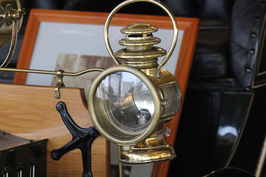 A quick tour around Dahl Auto Museum turns up some gadgets that were high-tech in their day, old-school lantern headlights.  