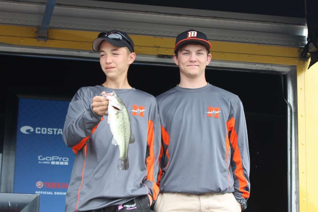 Wally Bloomer and Hunter Litchfield of Illinois caught their only keeper on a crankbait.