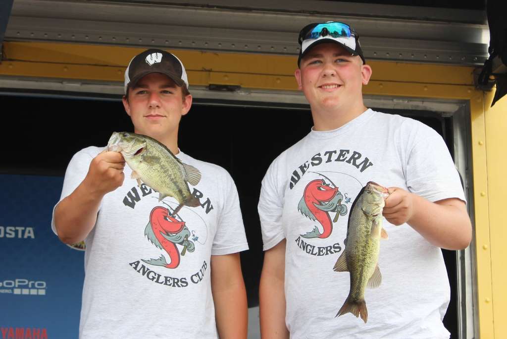 Indiana anglers Lane Eubank and Casey Williams caught 3-14 using crankbaits.