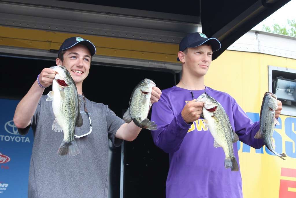 Joshua O'Donnell and Ethan Goldstein of Illinois' Fishing Fanatics team finished ninth with 10-9. They spent most of their day flipping.