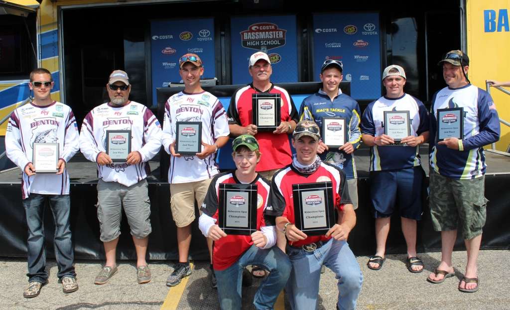 The top three teams will all advance to the Costa Bassmaster National Championship on Kentucky Lake.
