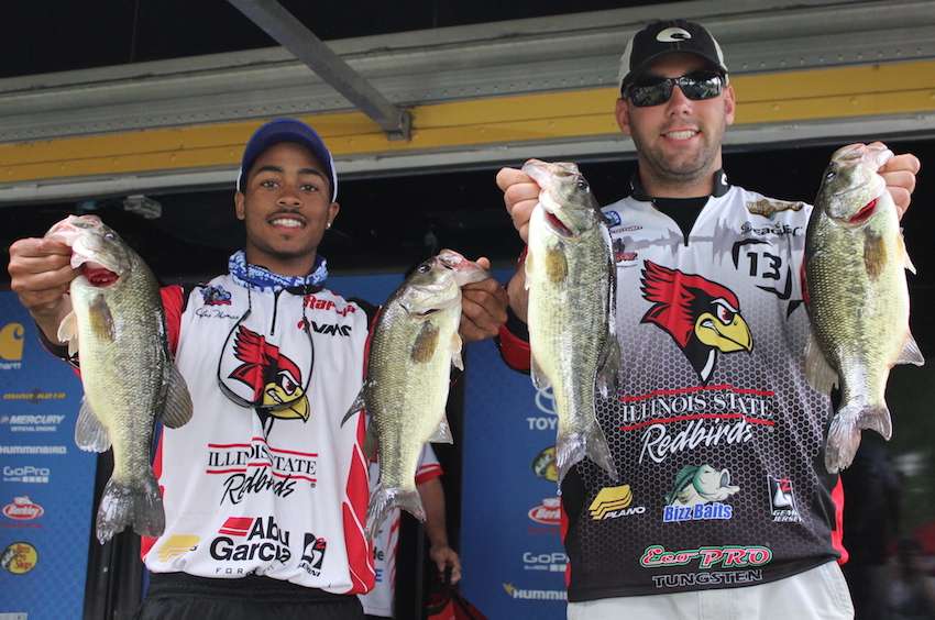 Bryce Wegman and Carlos Thomas of Illinois State University 29th, 21-11