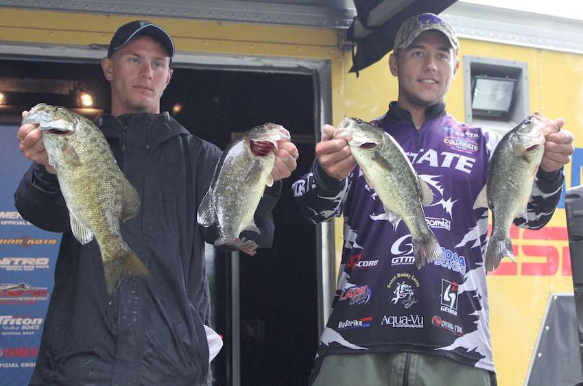 Taylor Bivins and Kyle Alsop of Kansas State University 11th, 34-11.
