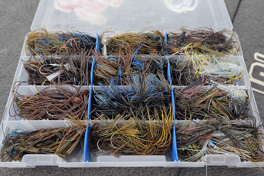 A staple for most Elite Series anglers - the jig box.