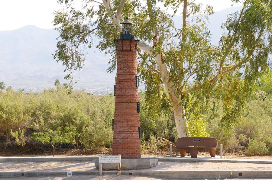 The lighthouses are scaled down replicas of lighthouses all across the country. 