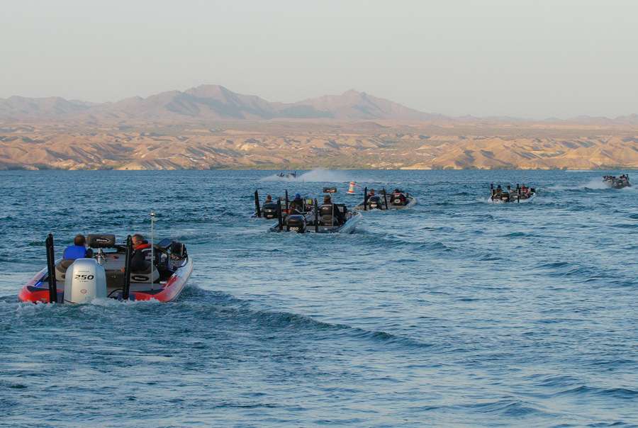 Another group of anglers heads out on Lake Havasu.
