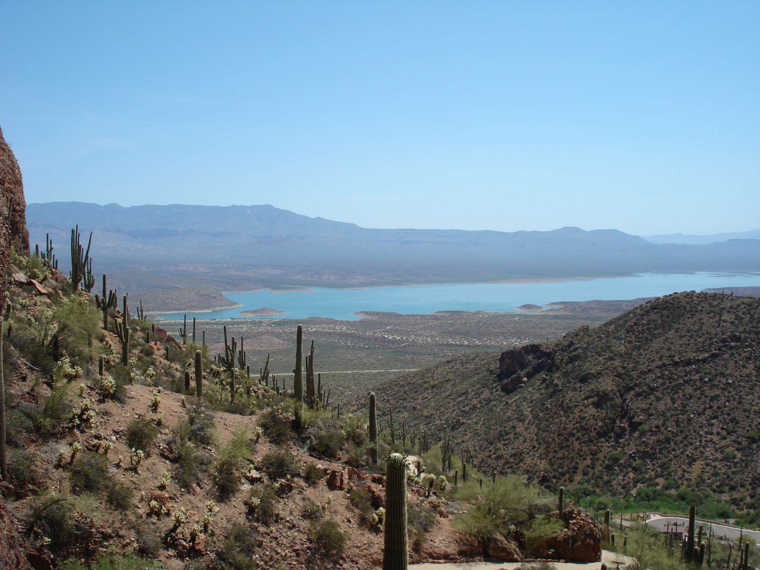 Theodore Roosevelt Lake is the largest lake or reservoir located entirely within the state of Arizona.