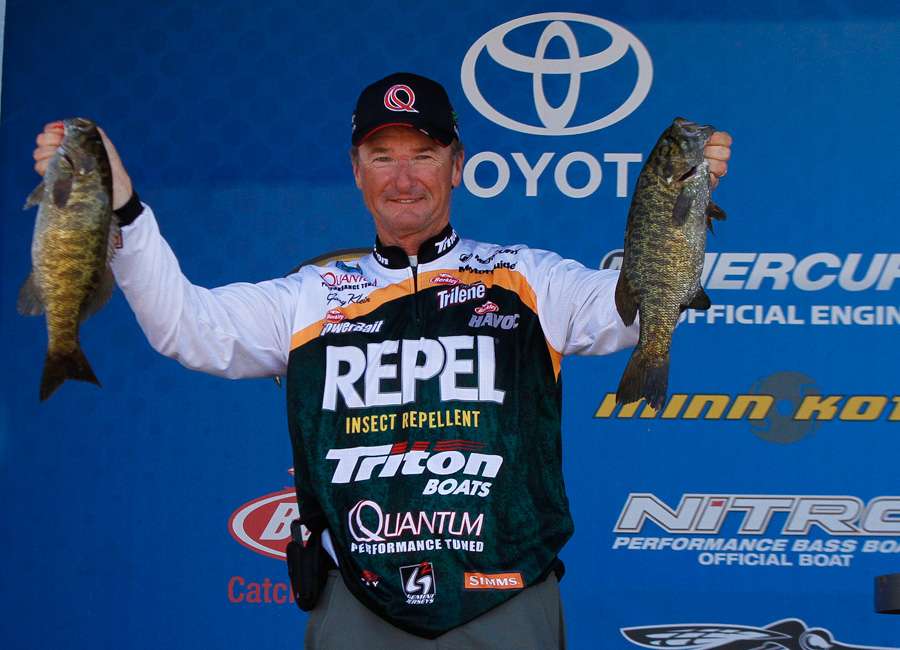 Started his fishing career on the West Coast, Gary Klein caught 13-13 Sunday to take 11th.