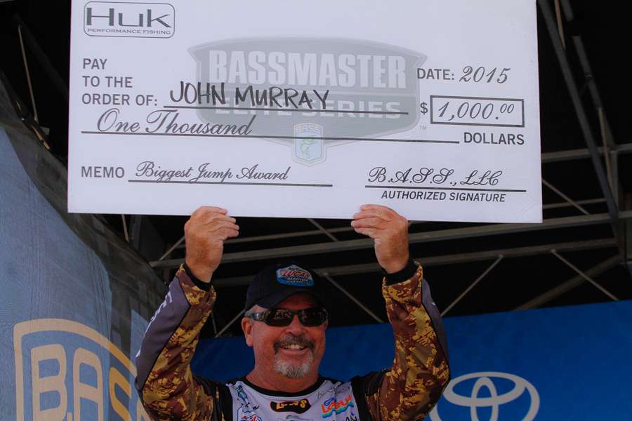 John Murray took home $1,000 for the HUK Biggest Jump Award from last week's tournament on the Sacramento River.