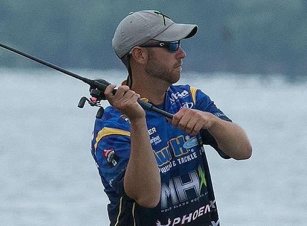 Looking for a big fish while practicing for Day 2.