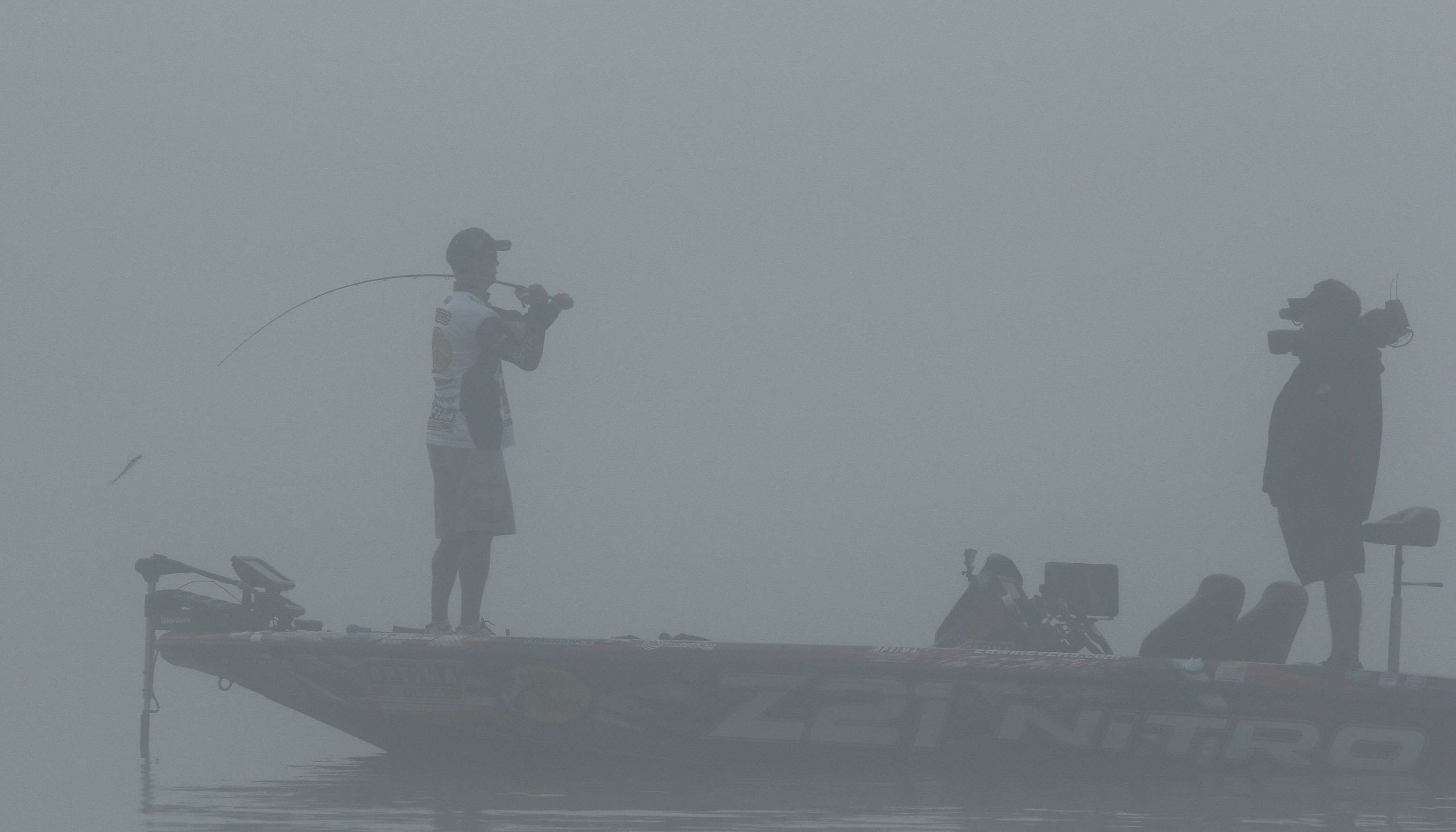 Then moved into the thick fog, where it was difficult to see more than 60 yards.
