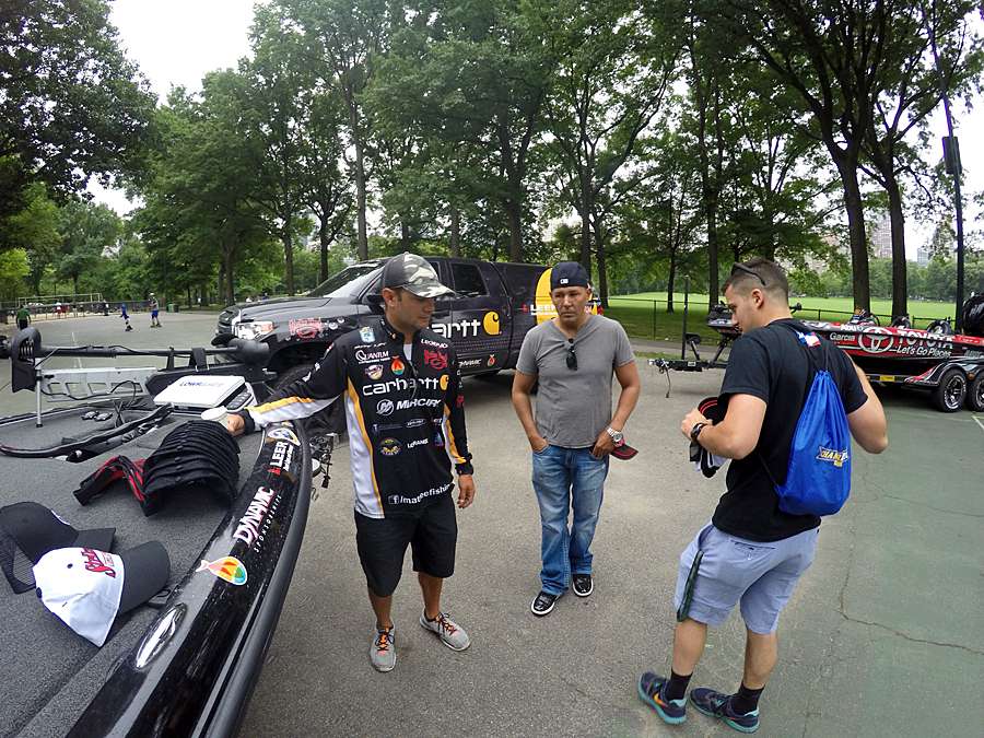 Fans of all ages came out to see the pros.  These guys were excited to get some fishing tips from Matt Lee. 