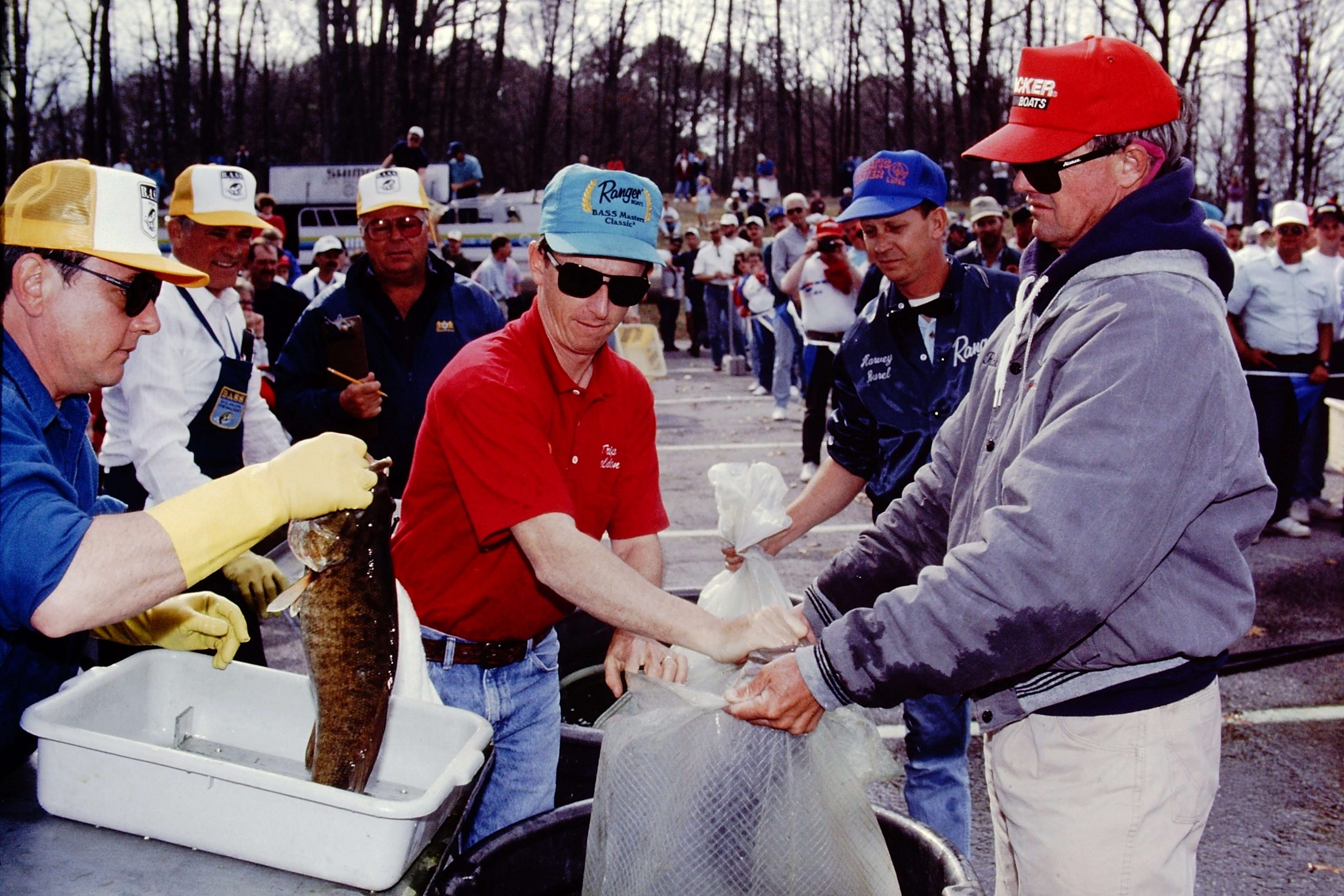 Current Tournament Director Trip Weldon assisted Clunn with his Day 1 catch. âThat first day was one of the best fishing days I ever had,â Clunn said at the time. âI couldnât do anything wrong. I could catch a fish and the wind would blow me 50 yards. Then I would cast and catch another 5-pounder.â