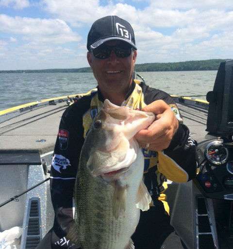Brandon Coulter with a 5-pounder. Photo by Bassmaster Marshal Andrew Mohlenbrock