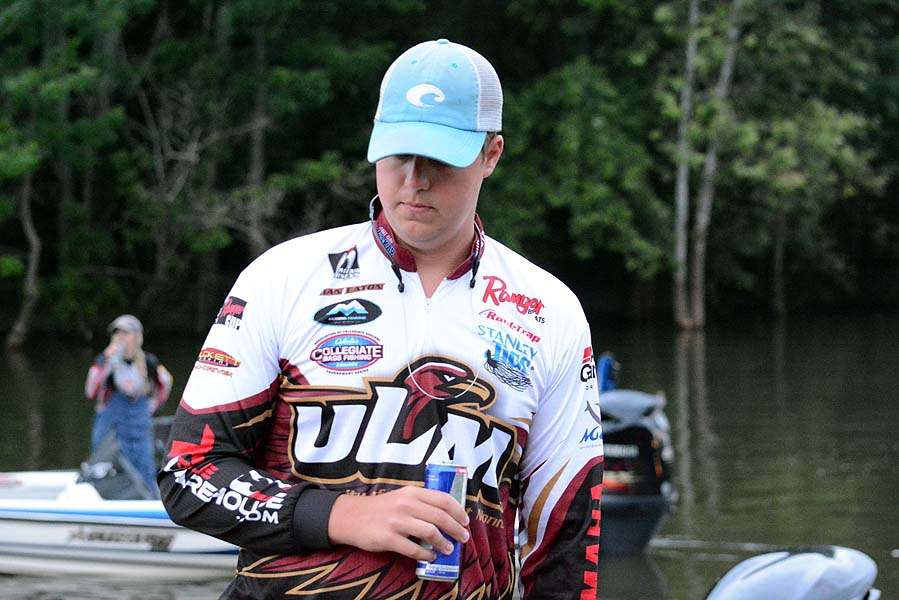Brian Eaton of the University of Louisiana Monroe and partner Slade Daniel are in 11th place. 