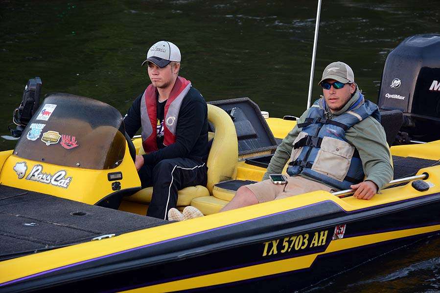 The anglers head out.