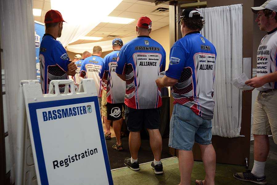 The team from the Nebraska B.A.S.S. Nation is first to register. 