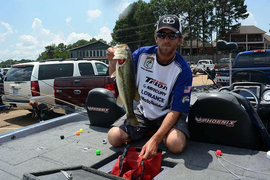 Chad Warren of Mississippi with a quality bass that moved him into 9th place. 