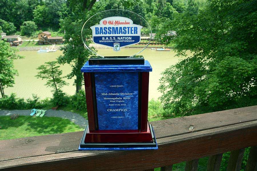 In the background is the Tygart River and in the foreground is the trophy anglers from six states want to take home.