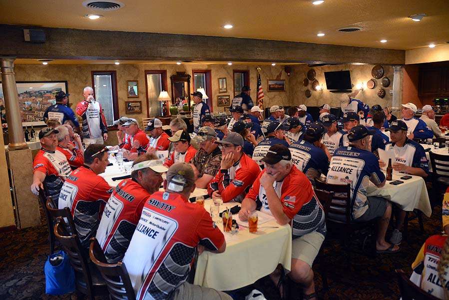 The banquet room at Murialeâs fills with the anglers representing the states of Maryland, Virginia, West Virginia, New Jersey, Pennsylvania and Delaware.