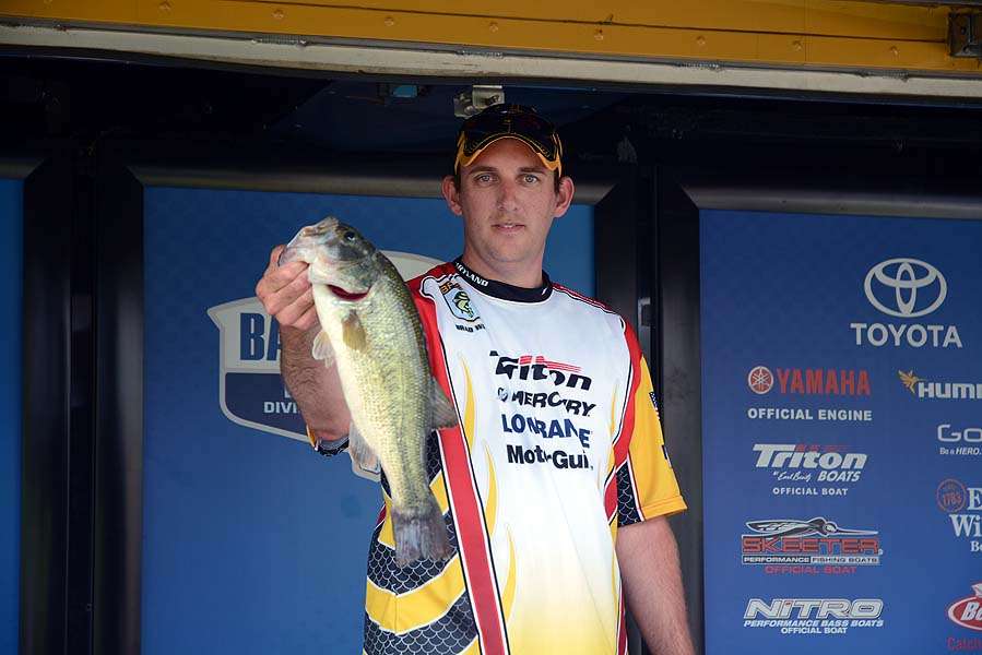Tournament leader Brad Weese has 13 pounds, 7 ounces overall. 
