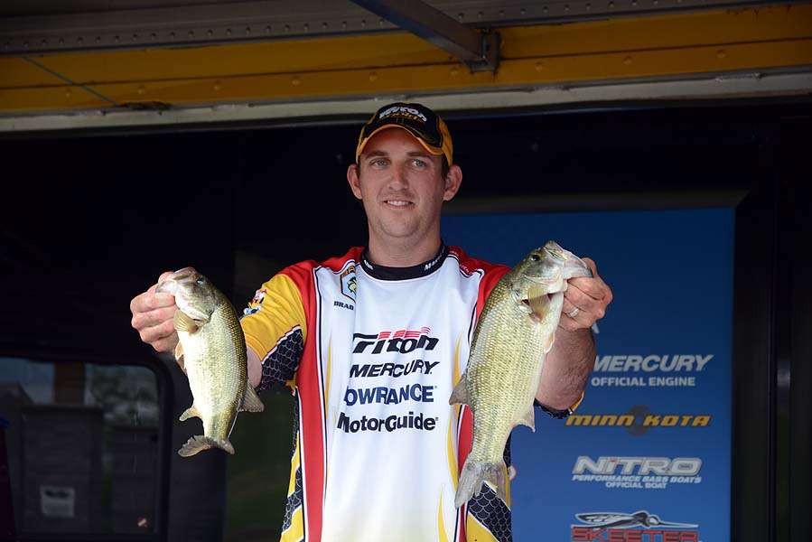 Brad Weese is the final angler to weigh-in with his winning catch. 