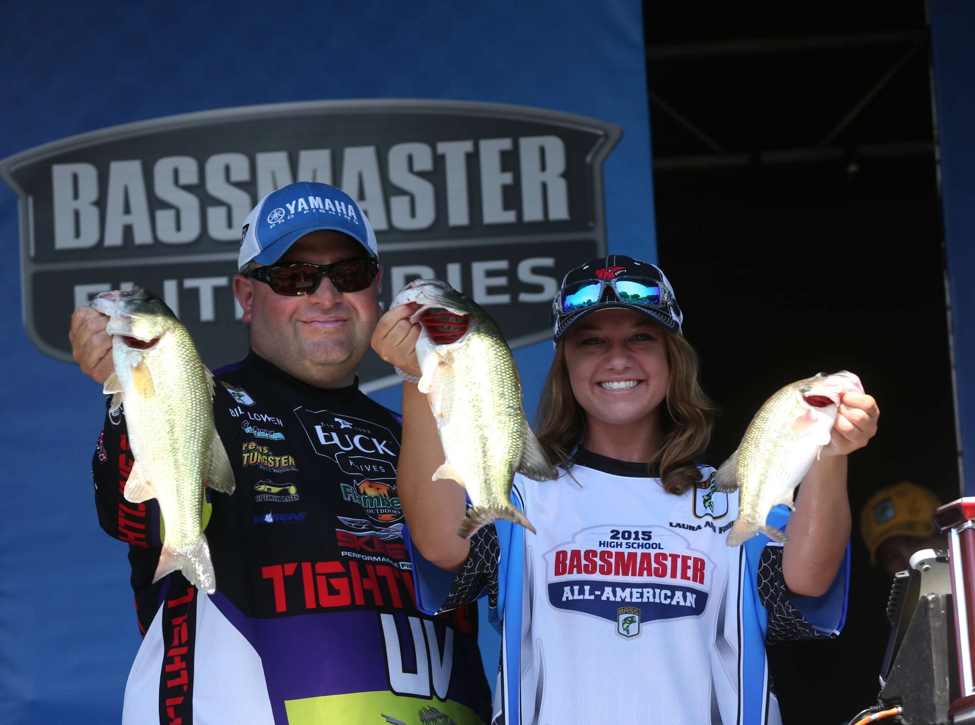 The only co-ed team on the water, Bill Lowen and All-American Laura Ann Foshee found three bass that weighed 5-14.
