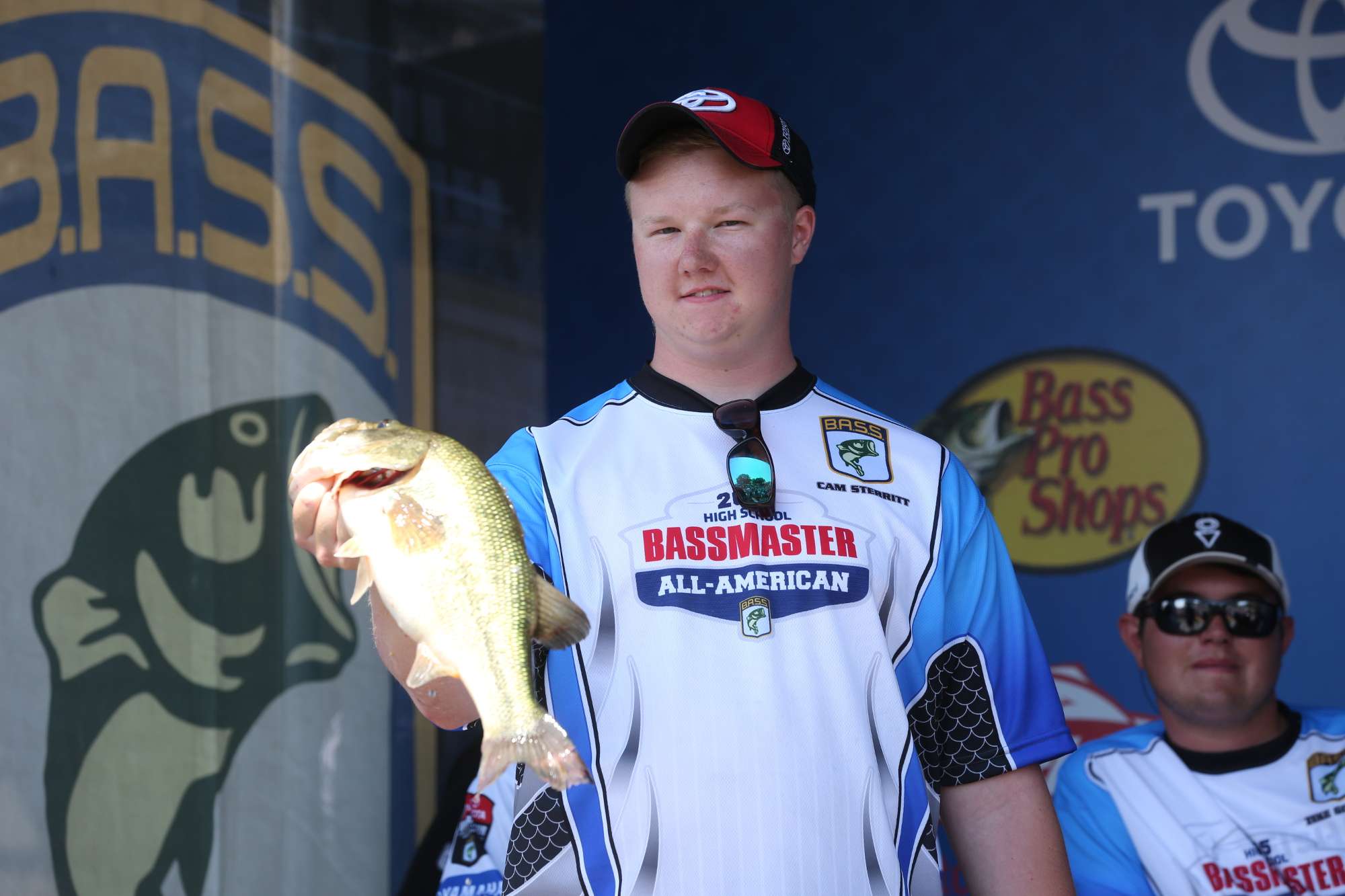 Cam Sterritt caught a giant and showed it off to the crowd.