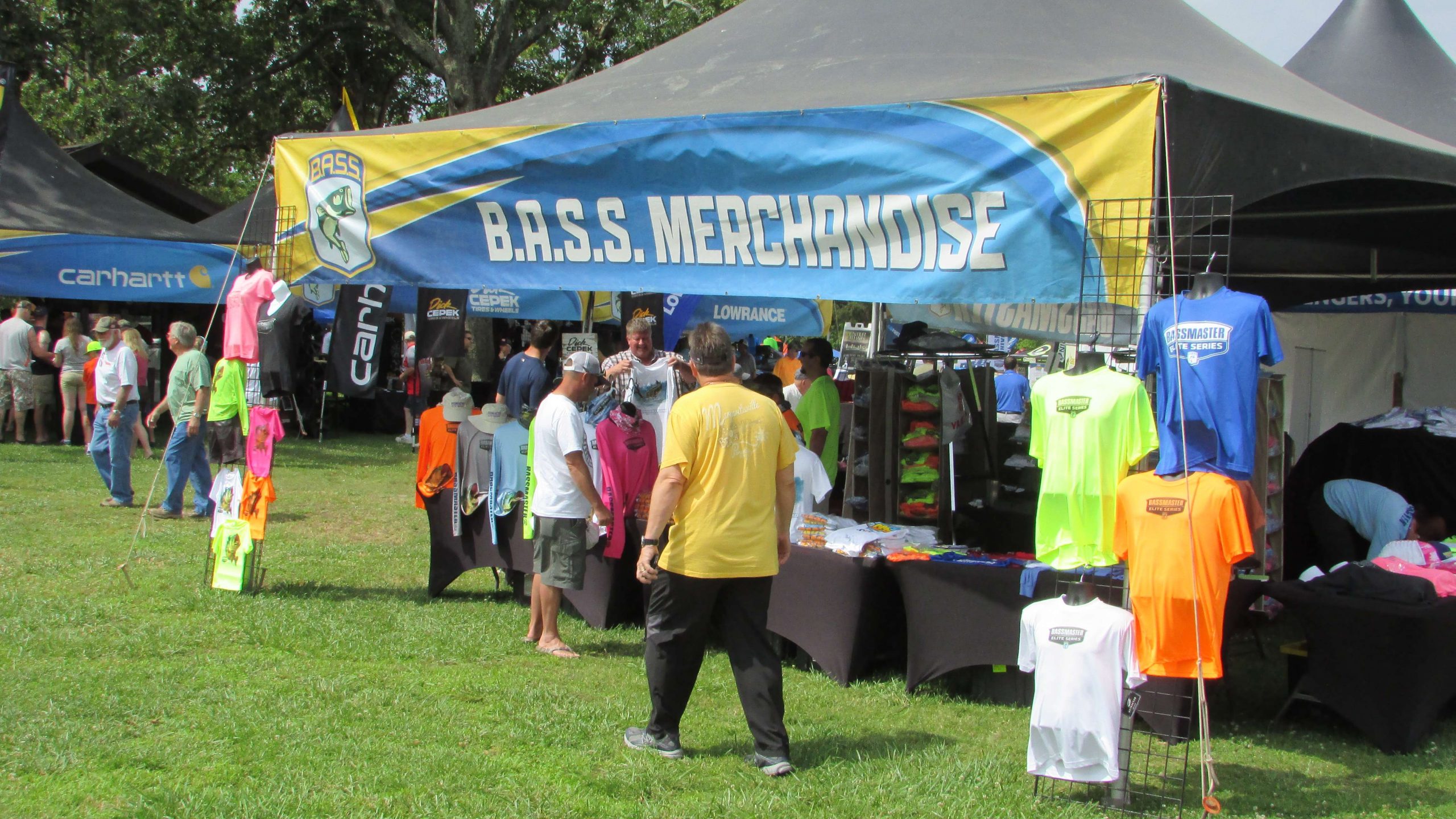 And nearby, fans could buy their own B.A.S.S. gear.
