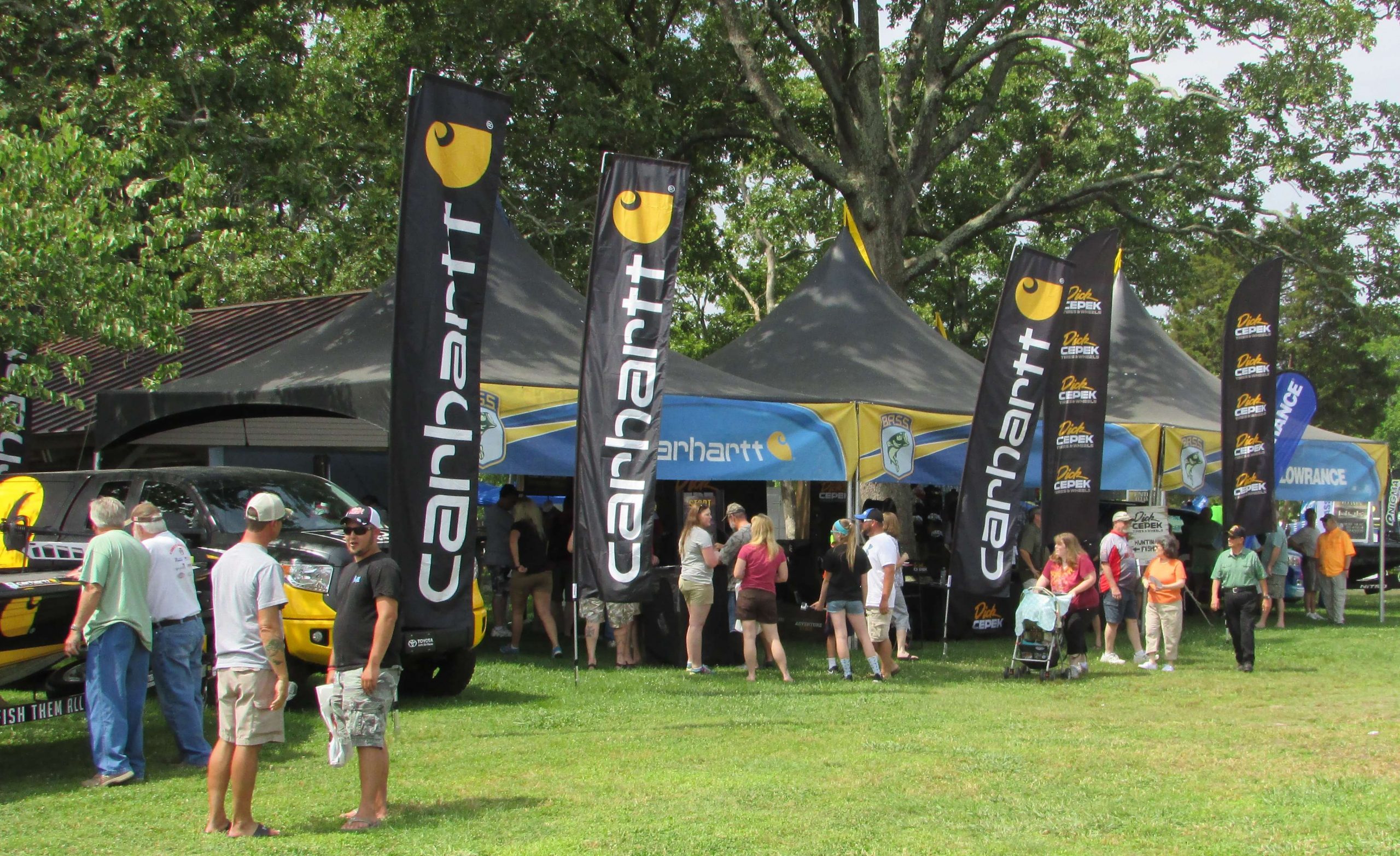 Many tents offered signups for mailing lists and giveaways.