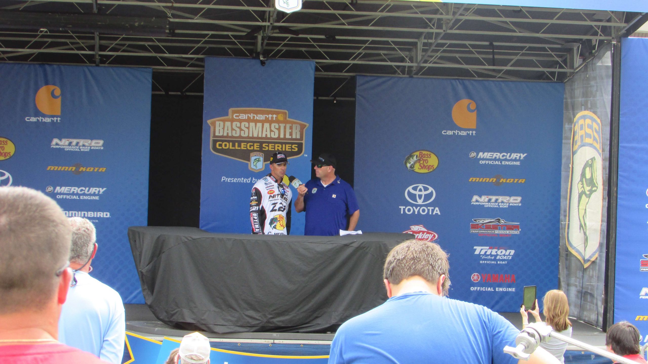 Mercer made remote appearances on Bassmaster LIVE and kicked off the day's events at Paris Landing.